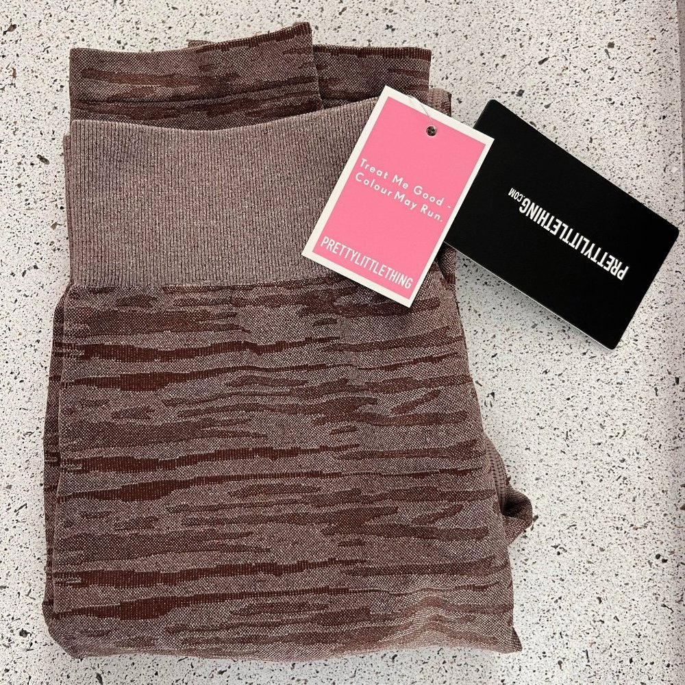 PLT x Sunisa Lee Activewear - Chocolate Space Dye Seamless Gym Legging